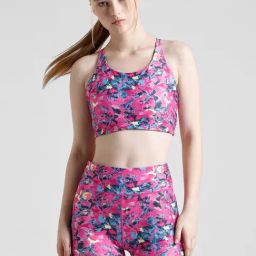 Only Multicolor Blended Printed Sports Bra-image-6