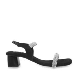 Metro Women's Black Back Strap Sandals-image-35