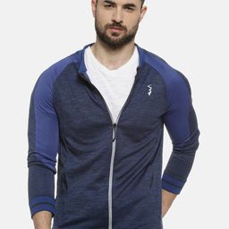 Campus Sutra Men Blue Colourblocked Lightweight Sporty Jacket-image-103