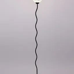 Devansh White & Silver-Toned Textured Zig Zag Floor Lamp-image-55