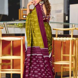 DIVASTRI Ethnic Motifs Block Print Saree image 2