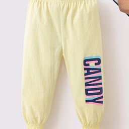 Kookie Kids Full Length Lounge Pant Placement Print - Yellow-picture-16