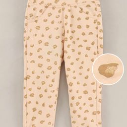 Little Kangaroos Full Length Abstracted Printed Trouser - Peach-image-5