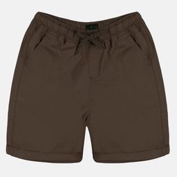 Kiddopanti Basic Rolled Up Shorts - Dark Brown-image-81