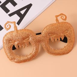 Pumpkin Shaped  Halloween Photo Props Sunglasses - Gold-73
