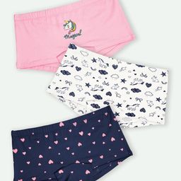 Ariel Cotton Blend Pack Of 3 Animals & Hearts Printed Hipsters - Multi Colour-picture-22