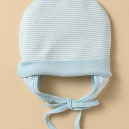 Ben Benny Interlock Knit Striped Cap With Knot Light Blue - Diameter 10.5 cm-image-10