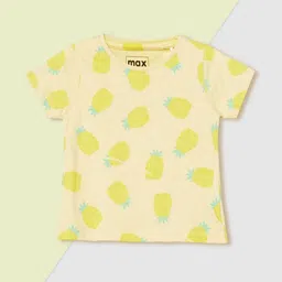 max Girls Pack of 3 Conversational Printed Round Neck Pure Cotton T-shirts-39