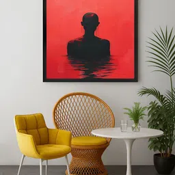 999Store Red & Black Silhouette & Reflective Canvas Wall Art-image-76