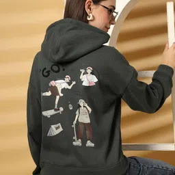Juelle Women Printed Hooded Sweatshirt-picture-5