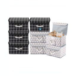 Aura Grey Set of 6 Reusable Drawer Organiser Organisers-18