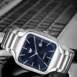 Abrexo Men Bracelet Style Straps Analogue Watches Abx8869-Blue Square Watch-14