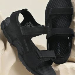 Woodland Men's Black Floater Sandals-45