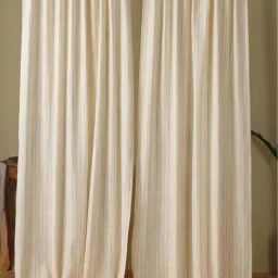 Peepul Tree White Cotton 180 GSM Darkening Handmade Curtain-35