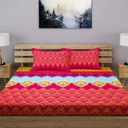 Romee Multicolor 210 TC Bed Sheet Set-picture-26