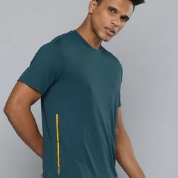 HRX by Hrithik Roshan Solid Rapid Dry & Antimicrobial Finish Training T-shirt-image-0
