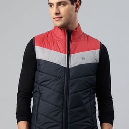 Pierre Carlo Men Colourblocked Gilet Jacket-image-29