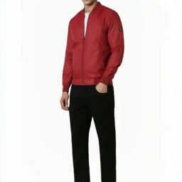 Van Heusen Red Regular Fit Bomber Jacket image 5