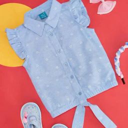 YU by Pantaloons Kids Blue Cotton Printed Top-picture-27