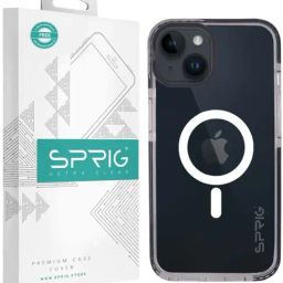 Sprig TPE PC Magnetic Back Cover for APPLE iPhone 14 (Transparent)-41