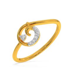 Kisna Diamond & Gold Jewellery Rhoda 18k (750) Diamond & Gold Ring For Women-picture-6