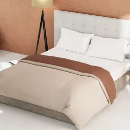 Bianca Ultra Soft Choco & Peach 152 TC Micro Fabric Double Reversible Comforter For All Weather image 3