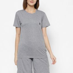 VIMAL JONNEY Women Grey Solid Night suit-image-108