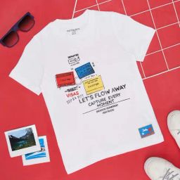 Pantaloons Junior White Cotton Printed T-Shirt-35