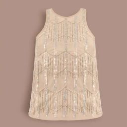 Cherry Crumble By Nitt Hyman Girls Beige Polyester Embellished Dress-image-22