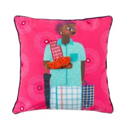 Chumbak Out And About Pink Cushion Cover - Set of 1-34