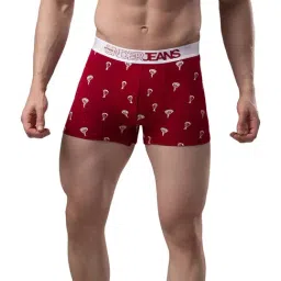 UnderJeans by Spykar Maroon Printed Trunks-picture-25
