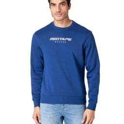 Red Tape Air Force Blue Printed Sweatshirt-image-26