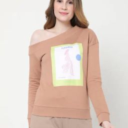 Vero Moda Beige Graphic Print Sweatshirt-image-38