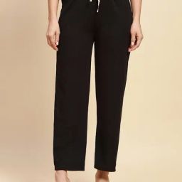 Global Republic Beige Relaxed Fit Solid Trousers-image-85