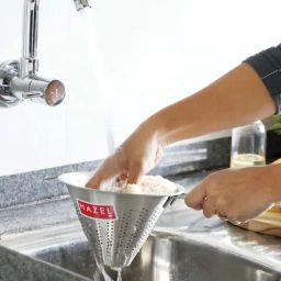 HAZEL Silver Stainless Steel Rice Strainer - Set of 1-image-97