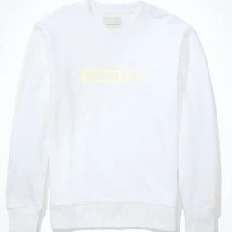 American Eagle White Cotton Regular Fit Printed Sweatshirt-picture-46
