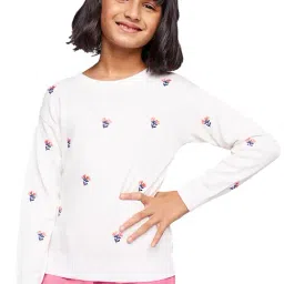 Global Desi Girl White Embroidered Top-image-4