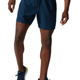 Asics French Blue Regular Fit Silver Shorts-image-72