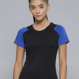ALCIS Black Color Blocked Sports T-shirt-image-30