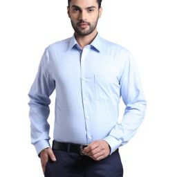 Park Avenue Blue Cotton Regular Fit Shirt-picture-32