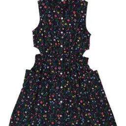 Pepe Jeans Kids Navy & Green Floral Print Dress-picture-25