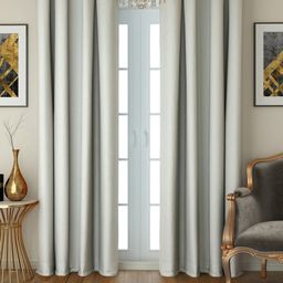 SWAYAM Set of 2 Long Door Silk Curtains-picture-26
