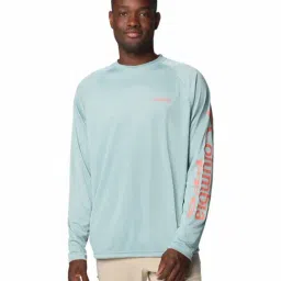 Columbia Blue Regular Fit T-Shirt-image-78