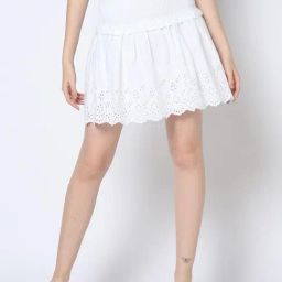 GAP White Regular Fit Solid Skirt-picture-32