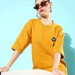 Difference of Opinion Mustard Fleece Oversized Sweatshirt-image-78