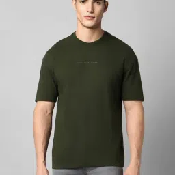 Louis Philippe Jeans Green Cotton Regular Fit T-Shirt-image-98