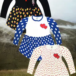 KidzzCart Polka Dot Print Fit & Flare Dress-picture-10