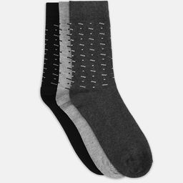 BYFORD by Pantaloons Men Pack Of 3 Patterned Calf-Length Socks-image-95