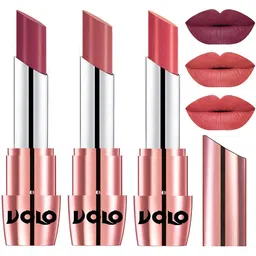 VOLO Set Of 3 Creme Matte Lipstick  3.5 g Each - Shades 631 632 & 637-15