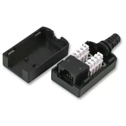 TUK INLINE SOCKET, RJ45, 8P8C, CAT6, BLACK, SILBK-4